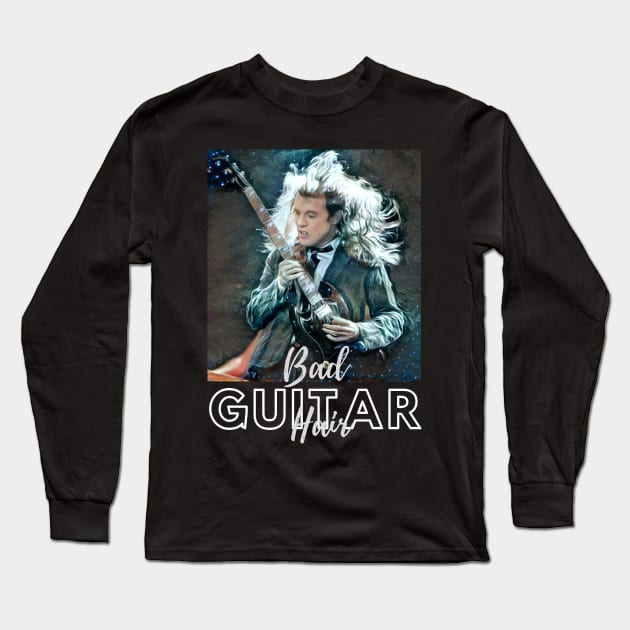 Bad Hair Guitar (air guitar) Long Sleeve T-Shirt by PersianFMts